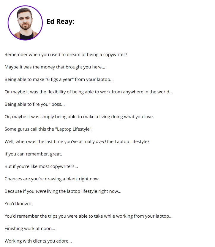 Content_Ed Reay – Lifestyle Copywriter Client-acquisition System
