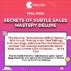 Paul Ross – Secrets Of Subtle Sales Mastery Deluxe