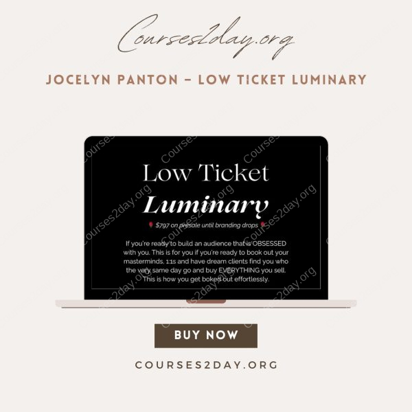 Jocelyn Panton – Low Ticket Luminary